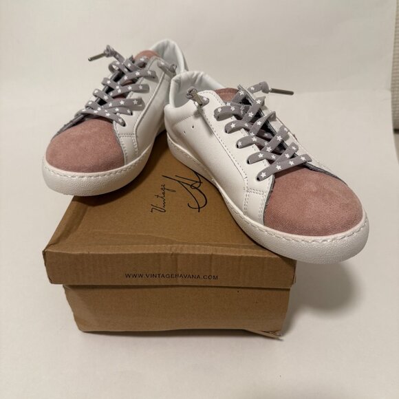 NWB Vintage Havana Bianca White Blush Multi Women’s Sneakers Size 7.5 Boho - Picture 4 of 14